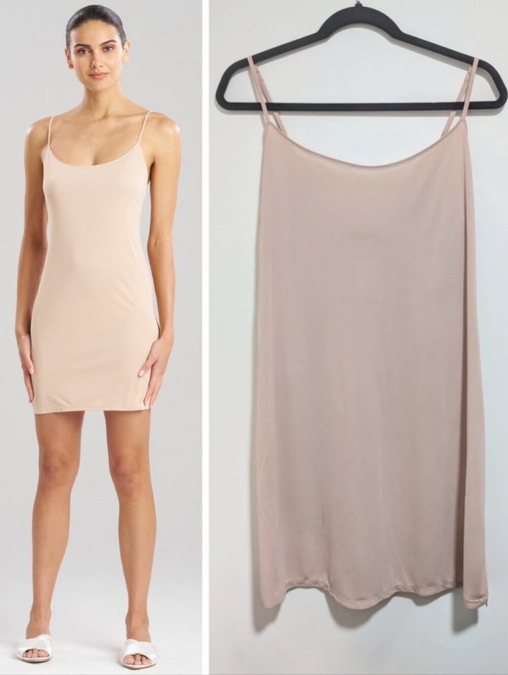 Natori | Body Doubles Low Back Chemise In Cafe Beige